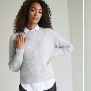 Quince Gray Crew Neck Sweater